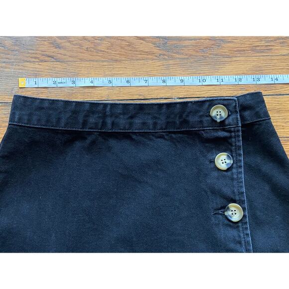 ASOS Black Button Up Denim Skirt sz 8 UK (sz 4 US) - Picture 5 of 7